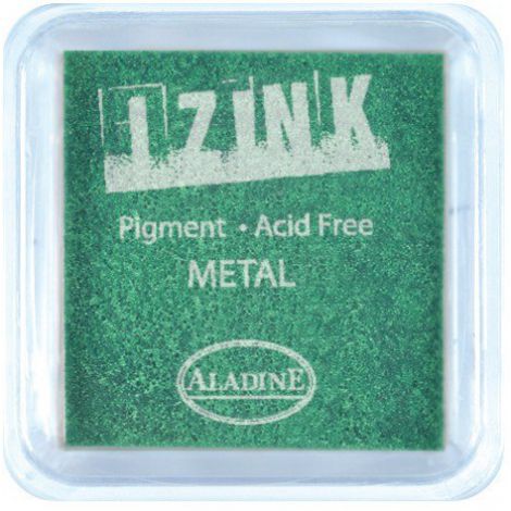 Tusz do stempli Aladine Izink, Zielony metaliczny